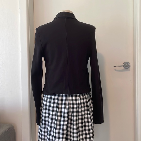 Topshop Black Jersey Blazer with Shoulder Pads, Aus Size 14 (Cotton) - Picture 6 of 16